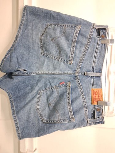 Women's Levi's Cinch Mid-Thigh Non-Stretch Jean Shorts - 30 - Lift-Up Denim Blue (Style: 033KI0020) image 4