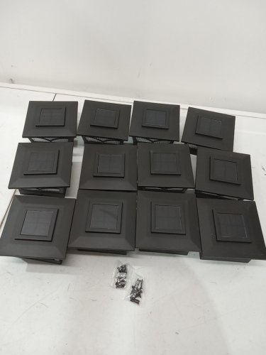 12PK APONUO SOLAR POST CAPS LIGHTS - 4"X4" POST - BLACK (MODEL:M015AB-12PK) image 3