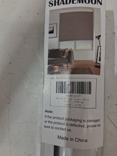 shademoon cordless blackout pull down Window Roller Shades - 21" x 72" - white image 3
