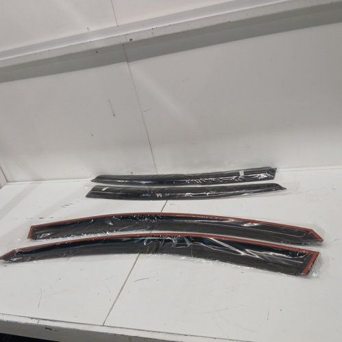 4PC LIGHTRONIC TAPE-ON SIDE WINDOW VISORS FOR 2010-2013 MAZDA 3 SEDANS - DARK SMOKE (MODEL#: WV94257) image 3