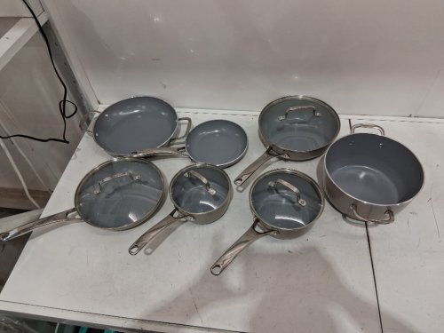 11pc Cuisinart Artisan Elite Pro Forged Aluminium Cookware  - assorted sizes - Stainless Steel Silver(model: 1981675) image 2