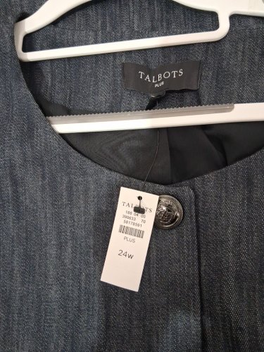 women's talbots refined denim button-up vest - size 24w - grey (Style : P253079415) image 3