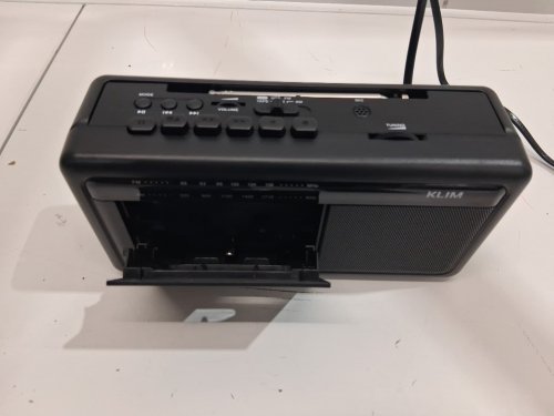 KLIM Portable Cassette Player, Tape Recorder and Boombox with AM/FM Radio, USB, Bluetooth, Speaker, and Earphone Jack - Black image 3