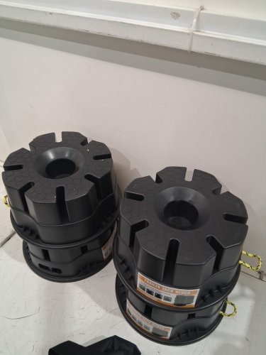 4PK hyfico Trailer Jack Block RV Camper Stabilizer - 6" tall holds up to 40,000lbs - black image 5