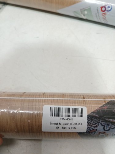 2PK BOOBEST PEEL AND STICK WOOD GRAIN CABINET WALL PAPER - 24" X 354" - LIGHT BROWN image 3