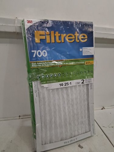 2PK 3M Filtrete MERV 8 MPR 700 Dust, Pollen & Pet Dander Reduction Air Filters - 14" x 25" x1" - white (model: 704-2PK-DC) image 2