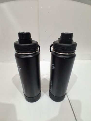 2pk ThermoFlask Stainless Steel double wall vacuum insulated water bottles - 40oz - BLACK (model: 1630866) image 2