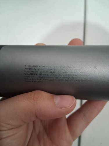 sharper image power percussion pro + compact hot and cold deep tissue massager with 4 attachments and 6 speeds - black - (model: 2427599). image 5