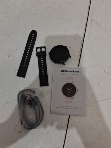women's veryfit  bluetooth health tracking ip68 waterproof smart watch - 1.27" - BLACK image 3