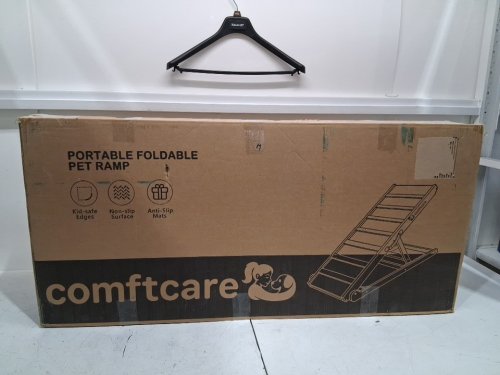 COMFORTCARE PORTABLE FOLDABLE PET RAMP - MEDIUM 43" - GREY / NATURAL WOOD image 2