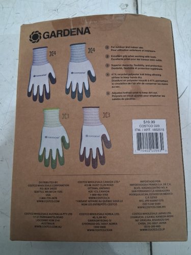 13pr gardena latex-coated multipurpose work & gardening gloves - one size fits many - multi-colour (model: 1852515) image 3