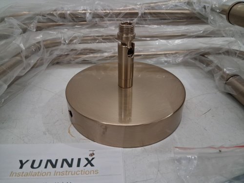 yunnix 6-light Modern Pendant Hanging Light chandelier - 28.89" x 54.3" - Champagne Bronze (model: DJ9028) image 4