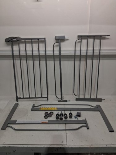 REGALO EASY STEP EXTRA WIDE METAL SAFETY GATE - 30" x 29" to 49" - platinum GREY (MODEL: 1164EPDS) image 3