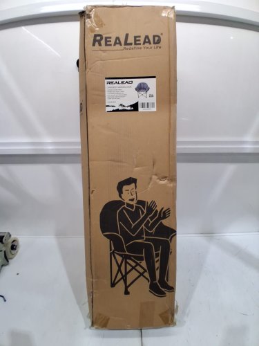 REALEAD Oversized Camping Chair Fully Thick Padded - MAX 400LBS - GREY (Model: X003X1M5BB) image 2
