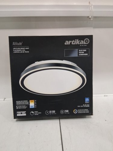artika altitude dimmable ceiling light Modern Flush Mount - 15" - black (model:1754444) image 2
