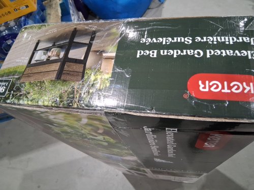 Keter Signature Rolling Raised Garden Bed with Self Watering - 96L - dark brown/black - (model: 1006842) image 3