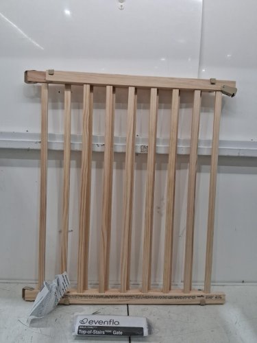 EVENFLO WALK-THRU TOP OF STAIRS EXTRA WIDE BABY & PET GATE - 32" X 30" - 48" - NATURAL WOOD BROWN (MODEL: 1050500 1050) image 2