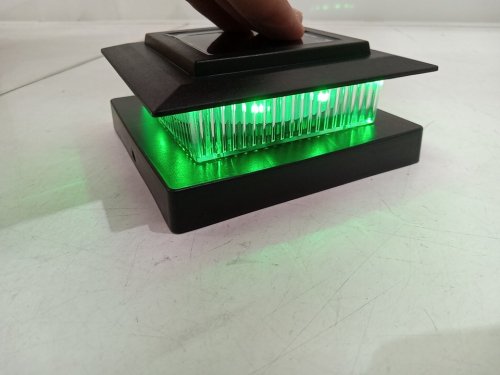 12pk APONUO Solar Post Cap rgb Light, IP65 Waterproof - 600mah, 5.71" x 5.71" x 2.24" - black - (model:m013ab) image 7