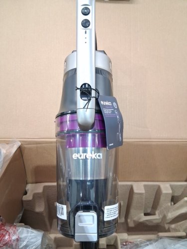 Eureka Cordless Rechargeable 3-IN-1 Stick Vacuum Cleaner WITH CLEANING STATION & ANTI-TANGLE NOZZLE FOR ALL FLOORS - GREY/PURPLE (MODEL: NEC490SE) image 7
