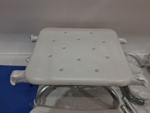 VEVOR Shower Chair 360° Swivel Bathtub Shower Seat with Pivoting Arms - tub transfer bench - white/blue (model: fbl650326) image 4