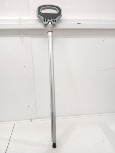 Plogging 2-in-1 Folding Walking Stick with Seat - 400lbs cap - Grey/Silver image 3