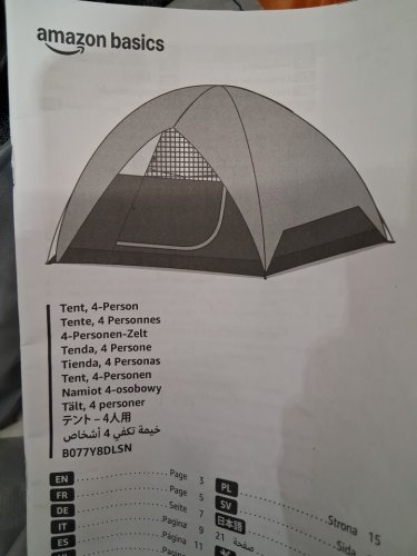 AMAZONBASICS 4-PERSON TENT, 4-SEASON - 9FT X 7FT X 48" HIGH - ORANGE/GREY - (MODEL: B01881TG20/B077Y8DLSN) image 5