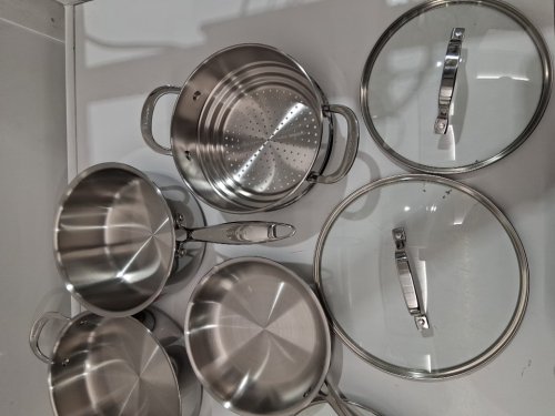 12pc Lagostina Forte 3-Ply Clad Cookware Set - pots and pans - stainless steel (model: 2100103838) image 3