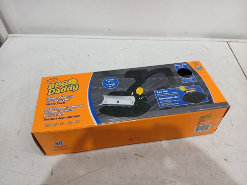 2PC SCRUB DADDY BBQ DADDY STEAM CLEANING GRILL SCRUBBER VALUE PACK - BLACK (MODEL: 1882120) image 4