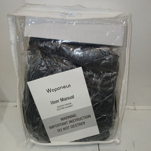 WAPANEUS MACHINE WASHABLE Electric Heated Blanket - 72" x 84" - DARK GREY (MODEL: HLB-LT-FF) image 2