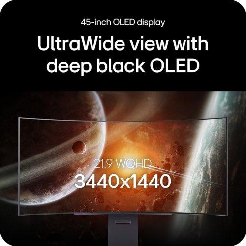 LG ULTRAGEAR OLED CURVED SMART GAMING MONITOR - WQHD 3440 X 1440, 240HZ, 0.03MS - 45" - BLACK (MODEL: 45GX90SA) image 4