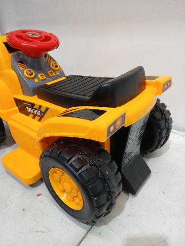 COSTWAY Kids Electric Ride-On Bulldozer Truck Toy wITH Storage Space & Adjustable Bucket - 6V - YELLOW (MODEL: TY343369US) image 5
