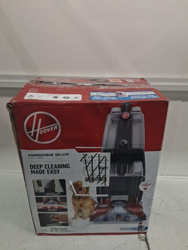 Hoover PowerScrub Deluxe Upright Carpet Cleaner with Spin Scrub, Multi‑Directional Brushes, Dual‑Tank System, Heat Force Rapid‑Dry, and Automatic Detergent Mixing - 20FT Cord - red/Grey (MODEL: FH50150VCD) image 2