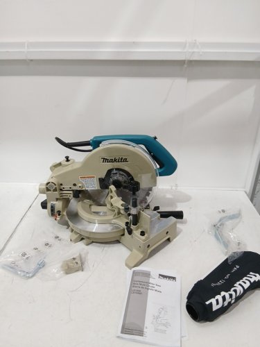 Makita CORDED Compound Mitre Saw WITH Electric Brake / 45° Bevel Left/ 52° Mitre Right - 4600RPM - Turquoise (Model: LS1040) image 3