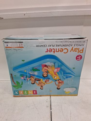 Intex Jungle Adventure Inflatable Play Center - 96" x 78" x 28" - 130gal capacity larger pool and 15gal capacity smaller pool - 4 ball pit balls - multicolor  (MODEL : 57161EP) image 2