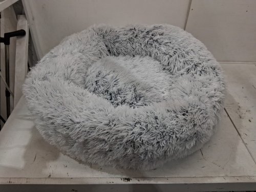 Best Friends By Sheri The Original Calming Donut Dog Bed With Shag Fur - 30" x 30" - frost grey (model: 4764C) image 3