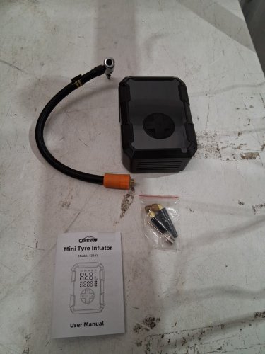 oasser portable mini lithium ion tire inflator - 150 PSI - 12V - black  (model: tz101) image 3