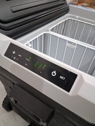 EUHOMY PORTABLE ELECTRIC COOLER AND FREEZER WITH WHEELS & 2 COMPARTMENTS - 50L - 12V DC / 110-240V AC - BLACK/GREY (MODEL: CFB-50) image 17