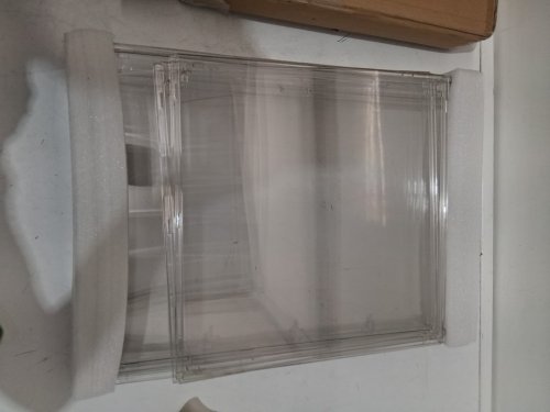 GUDEMAY Stackable Plastic Storage Bin with Magnetic Lid - xl - 17" x 13" x 13" - clear image 3