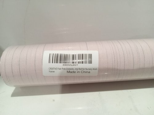 Cre8tive textured Multipurpose Peel and Stick Wallpaper - 2FT x 9.8FT - pale pink grasscloth  (model: GJHVT) image 4