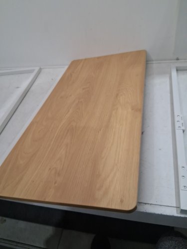 VASAGLE FOLDING COMPUTER DESK - 40" X 20" - WHITE/NATURAL OAK (MODEL: LWD152YD01) image 4