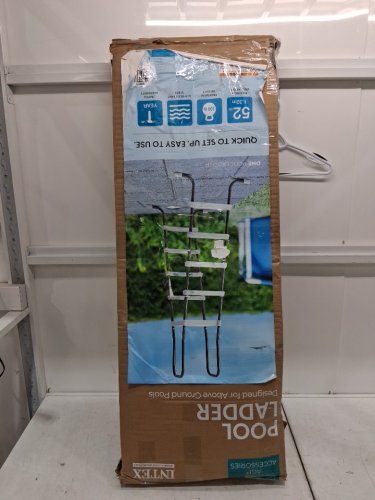 INTEX STEEL FRAME POOL LADDER FOR ABOVE GROUND POOLS - 52" - GREY/WHITE - (MODEL: 28067E) image 8