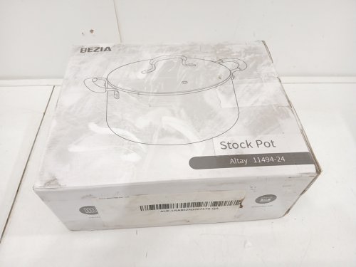 BEZIA Ceramic Nonstick Stock Pot with Lid - 8QT - Grey (Model: 11494-24) image 2