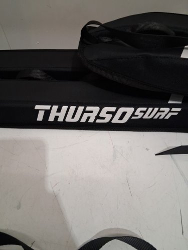 2PC THURSO SURF SOFT PADDED ROOF RACK, 38" x 7", 130LB CAPACITY - BLACK/GREY image 5