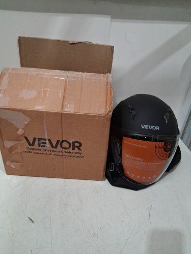 3/4 Open Face Clear Visor DOT Approved detachable liner motorcycle helmet - extra large - black (model: MD-207) image 2