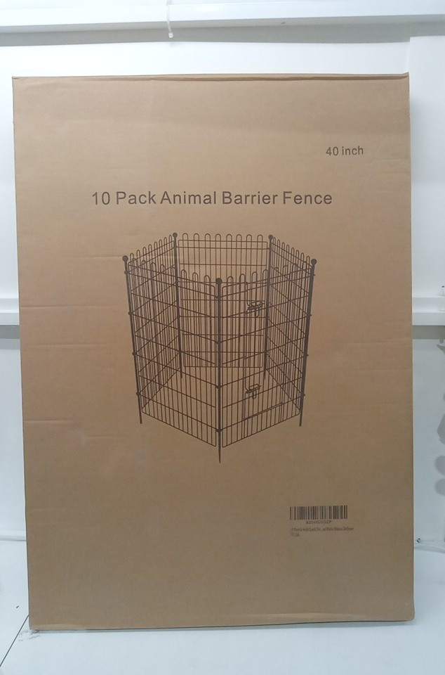 10pk outdoor Animal Barrier/lanscape Fence - 40" x 23.6ft - black (Model: HB-40in10P) image 6