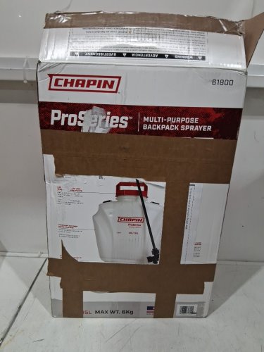 CHAPIN PRO SERIES MANUAL PUMP BACKPACK WEED & PEST CONTROL, FERTILIZER, 4G/15L - WHITE (MODEL: 61800) image 2