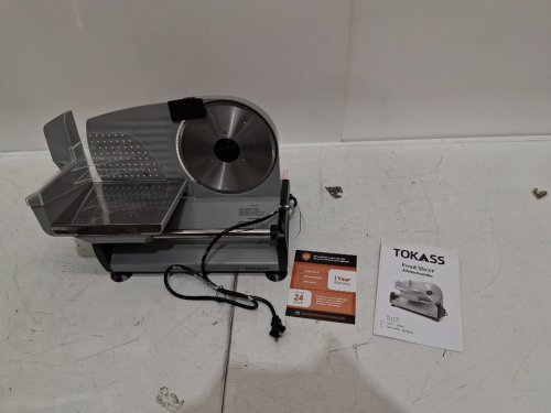 Tokkas Electric Deli Meat/Food Slicer with Removable Stainless-Steel Blades - 7.5’’ Blade - Silver (Model: SL-4383) image 3