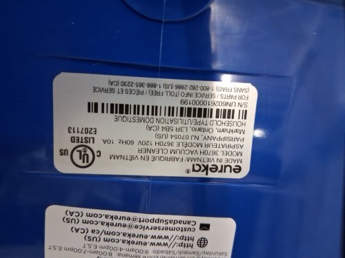 EUREKA MIGHTY MITE CORDED CANISTER VACUUM CLEANER - BLUE (MODEL: 3670H image 3