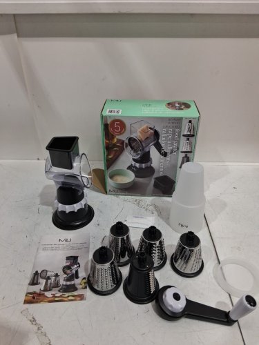 MIU ROTARY FOOD GRATER WITH ATTACHMENTS - black/silver (MODEL : 1796155) image 2