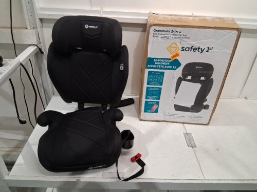 SAFETY 1ST 2-IN-1 LIGHTWEIGHT GROWMATE BELT-POSITIONING BOOSTER CAR SEAT WITH HIGH-BACK TO BACKLESS & ADJUSTABLE HEADREST - BLACK (MODEL: 22267CHHR) image 2